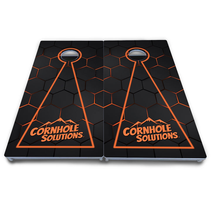 Honeycomb Black Cornhole Boards - All Weather Series