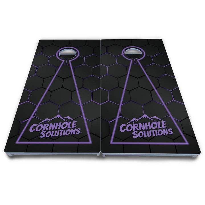Honeycomb Black Cornhole Boards - All Weather Series