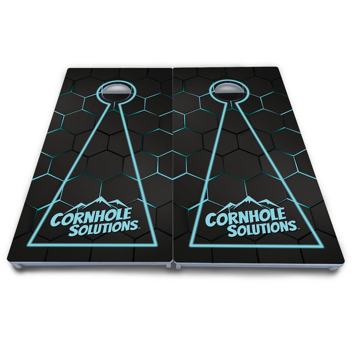Honeycomb Black Cornhole Boards - All Weather Series