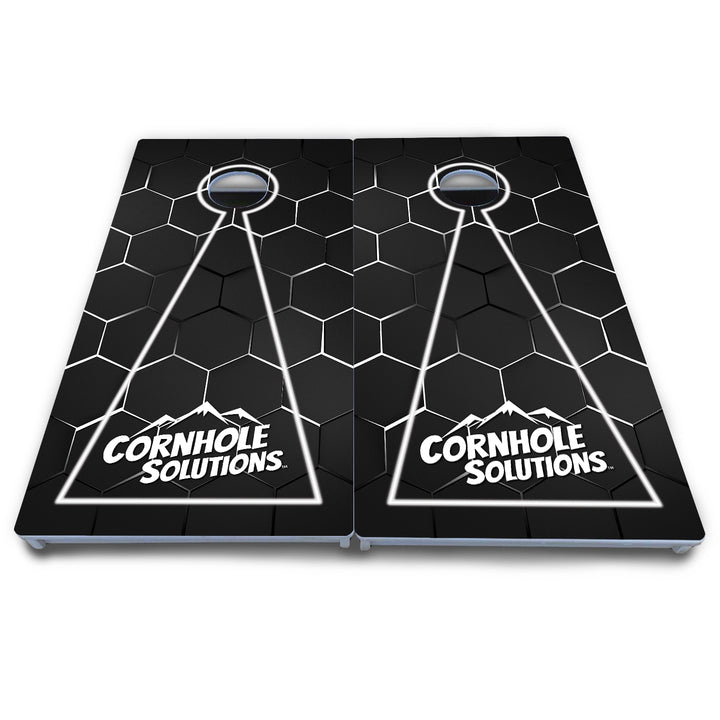 Honeycomb Black Cornhole Boards - All Weather Series
