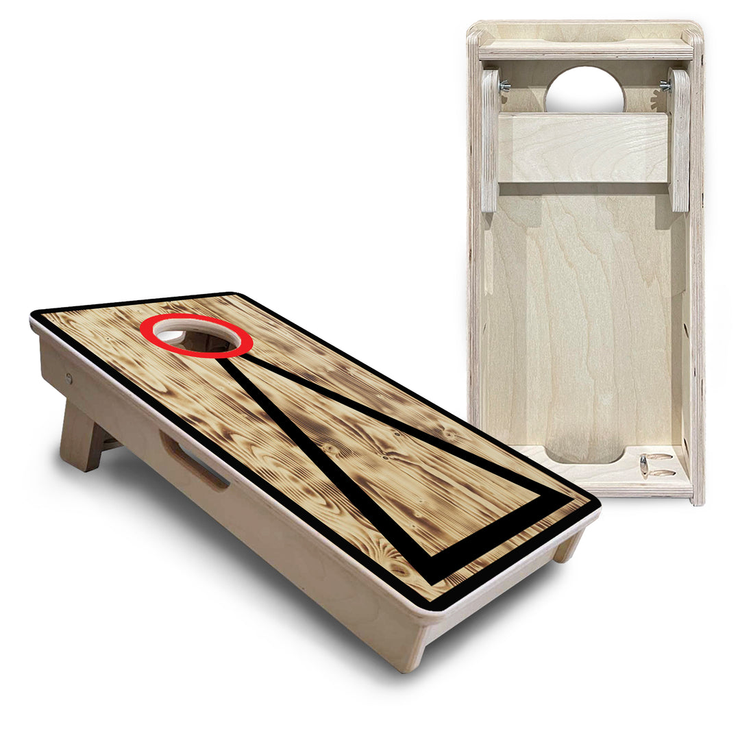 Burnt Triangle - Mini or Vacation Size Cornhole Boards (2 Design Options)
