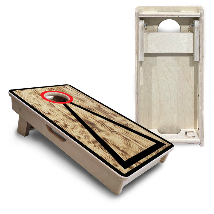 Burnt Triangle - Mini or Vacation Size Cornhole Boards (2 Design Options)
