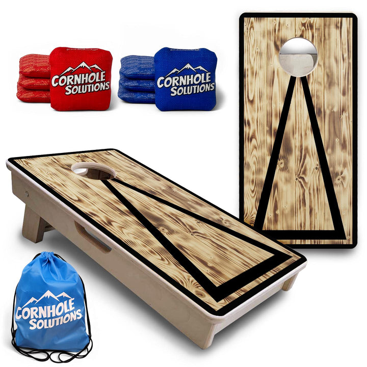 Burnt Triangle - Mini or Vacation Size Cornhole Boards