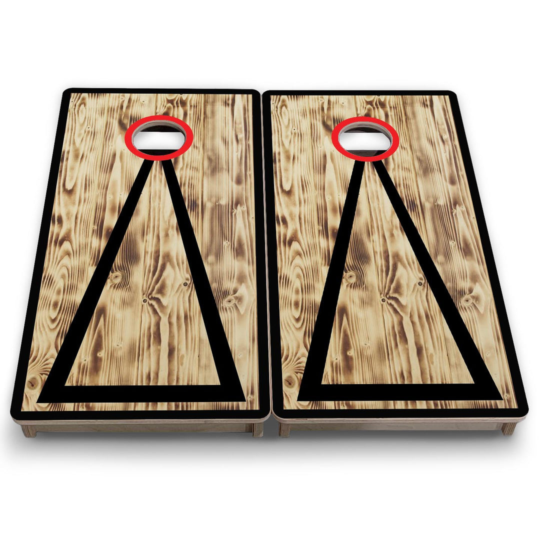 Burnt Triangle - Mini or Vacation Size Cornhole Boards
