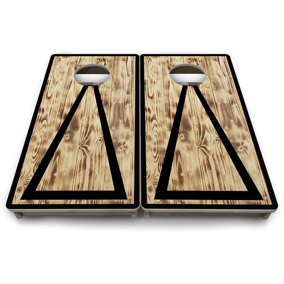 Burnt Triangle - Mini or Vacation Size Cornhole Boards