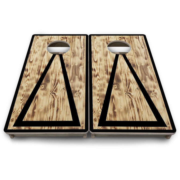 Burnt Triangle - Mini or Vacation Size Cornhole Boards