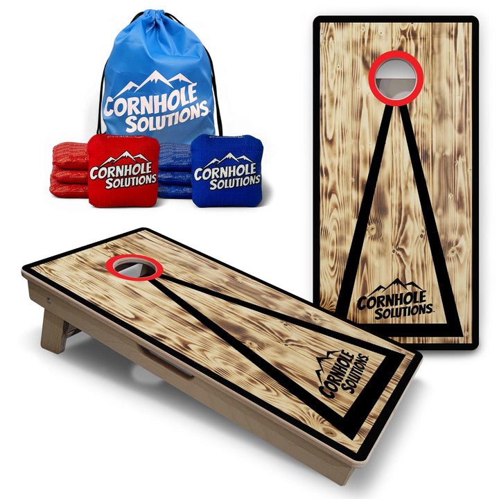 Burnt Triangle - Vacation Cornhole Board Set (16" x 32") with 8 Mini Bags