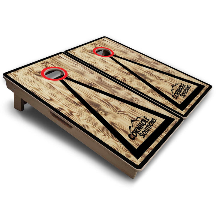 Burnt Triangle - Vacation Cornhole Board Set (16" x 32") with 8 Mini Bags