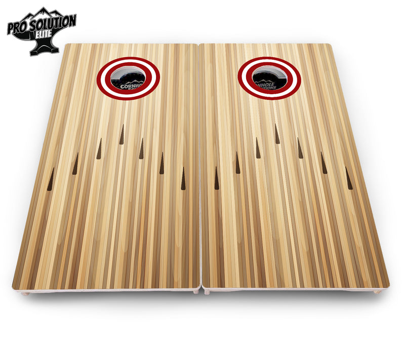 Pro Solution Elite - Bowling Design Options - Professional Tournament Cornhole Boards 3/4" Baltic Birch - Zero Bounce Zero Movement Vertical Interlocking Braces for Extra Weight & Stability +Double Thick Legs +Airmail Blocker