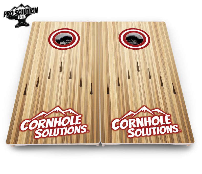 Pro Solution Elite - Bowling Design Options - Professional Tournament Cornhole Boards 3/4" Baltic Birch - Zero Bounce Zero Movement Vertical Interlocking Braces for Extra Weight & Stability +Double Thick Legs +Airmail Blocker