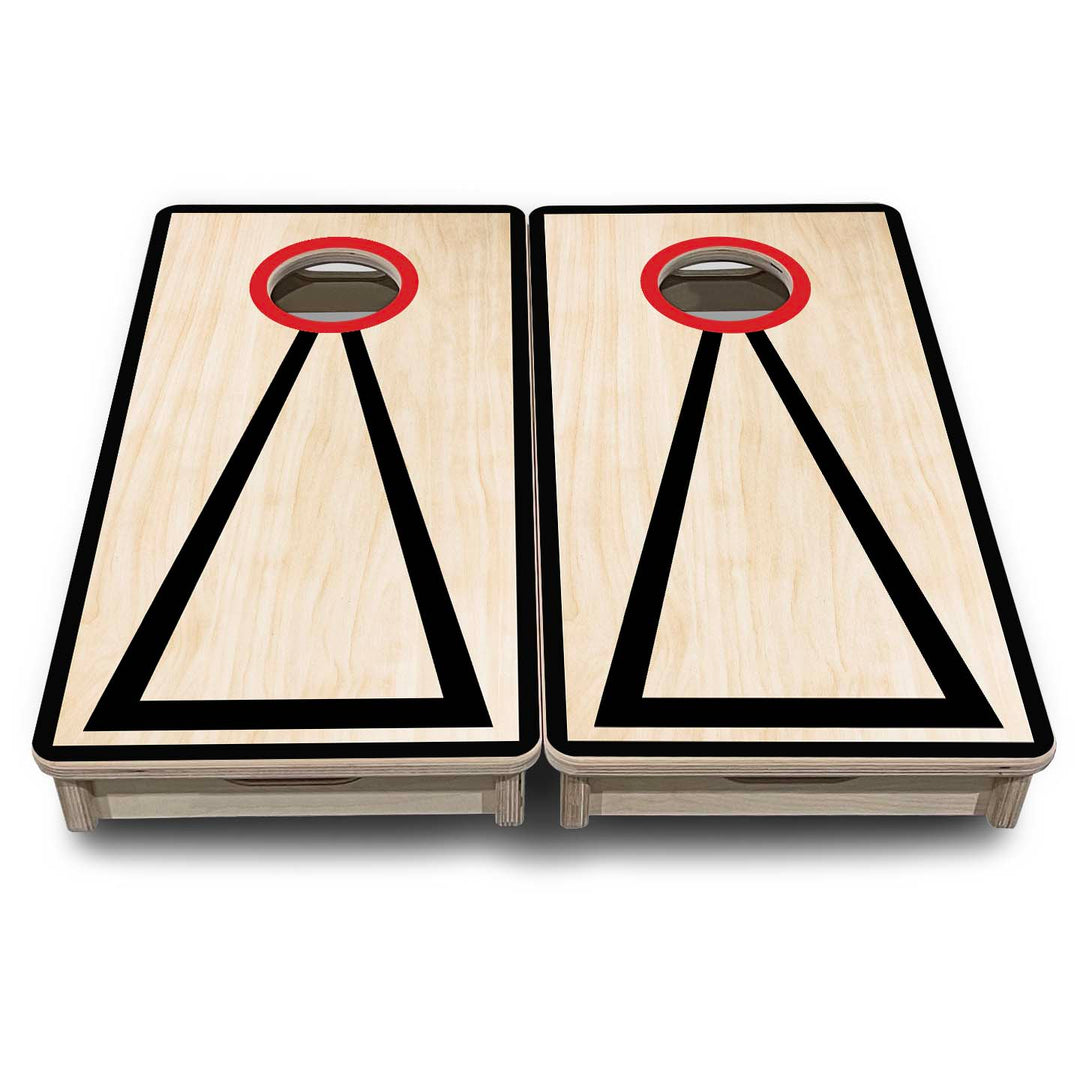 Red/Black Hole Ring - Mini or Vacation Size Cornhole Boards