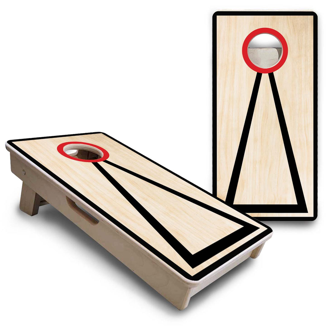 Red/Black Hole Ring - Mini or Vacation Size Cornhole Boards