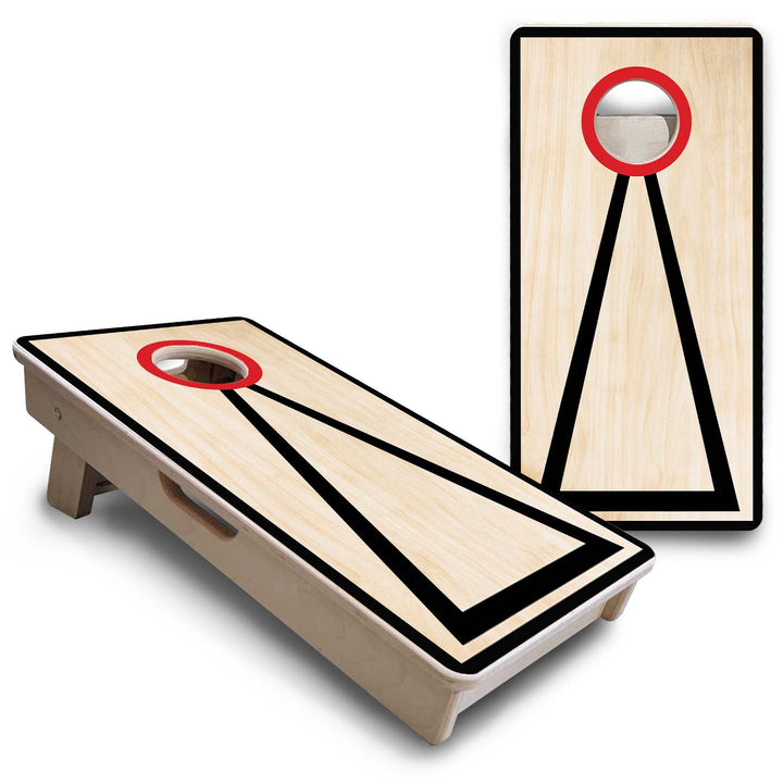 Red/Black Hole Ring - Mini or Vacation Size Cornhole Boards