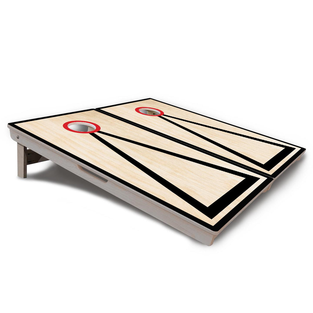 Holiday Special - Red Hole Black Tri Cornhole Boards - Professional Tournament Series