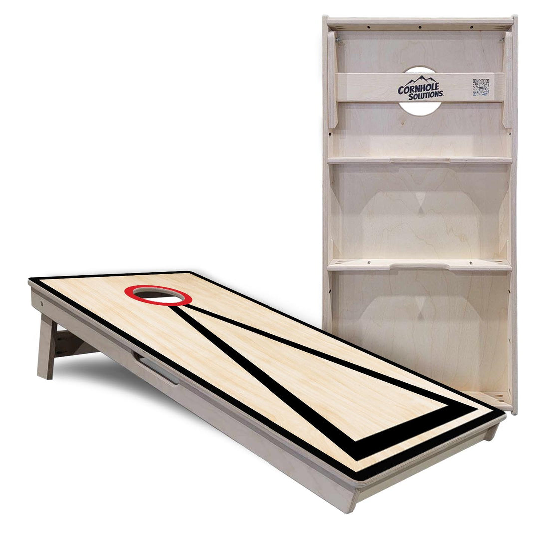 Holiday Special - Red Hole Black Tri Cornhole Boards - Professional Tournament Series
