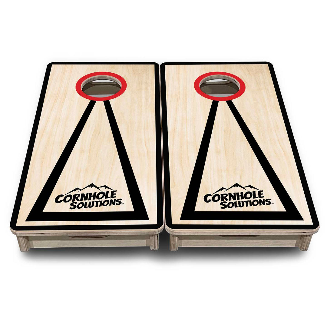Red/Black Hole Ring - Mini or Vacation Size Cornhole Boards