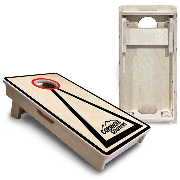 Red/Black Hole Ring - Mini or Vacation Size Cornhole Boards
