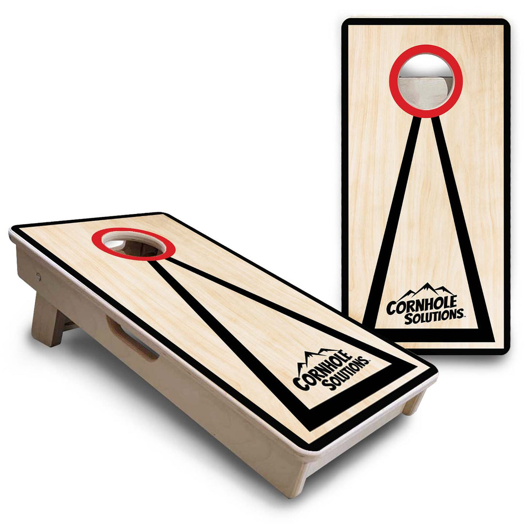 Red/Black Hole Ring - Mini or Vacation Size Cornhole Boards