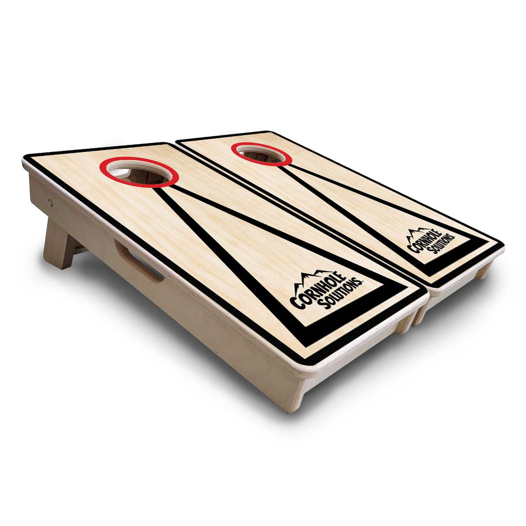 Red/Black Hole Ring - Mini or Vacation Size Cornhole Boards