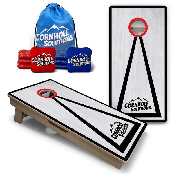 Vacation Cornhole Boards - Grey Wash CS Logo