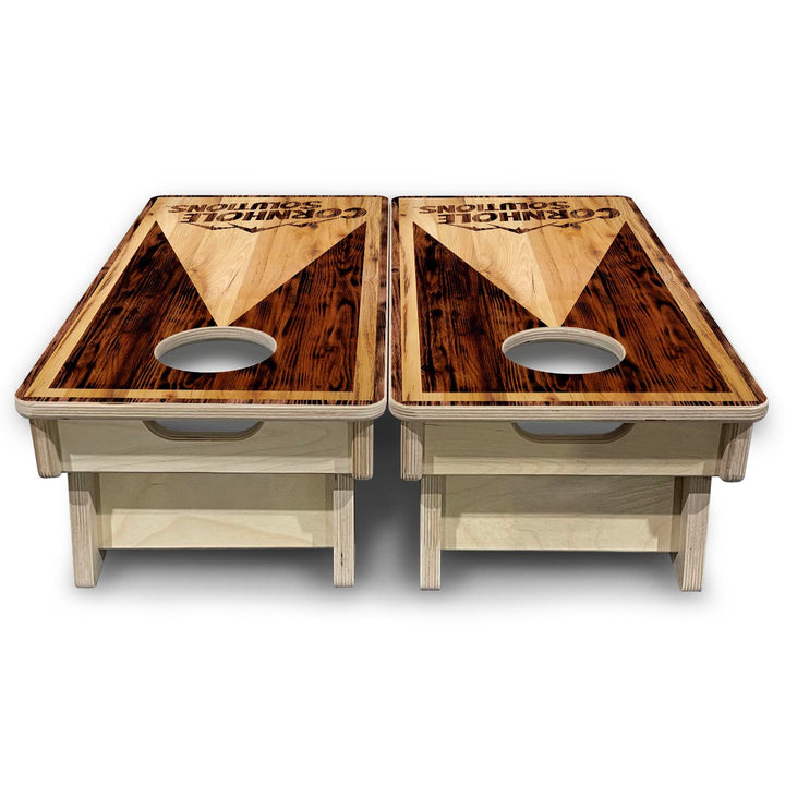 Wooden Triangle CS Logo - Mini or Vacation Size Cornhole Boards