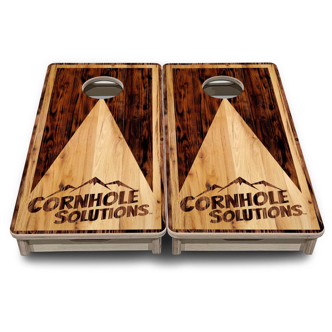 Wooden Triangle CS Logo - Mini or Vacation Size Cornhole Boards