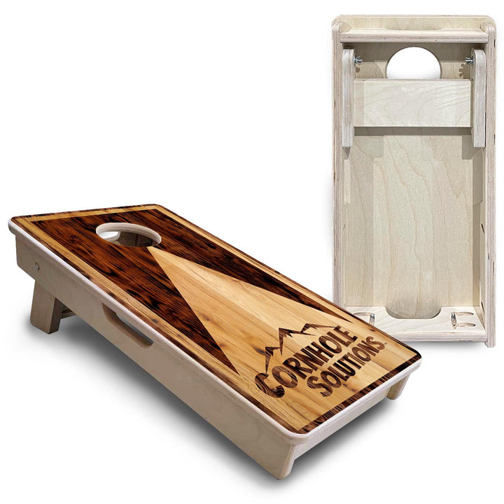 Wooden Triangle CS Logo - Mini or Vacation Size Cornhole Boards