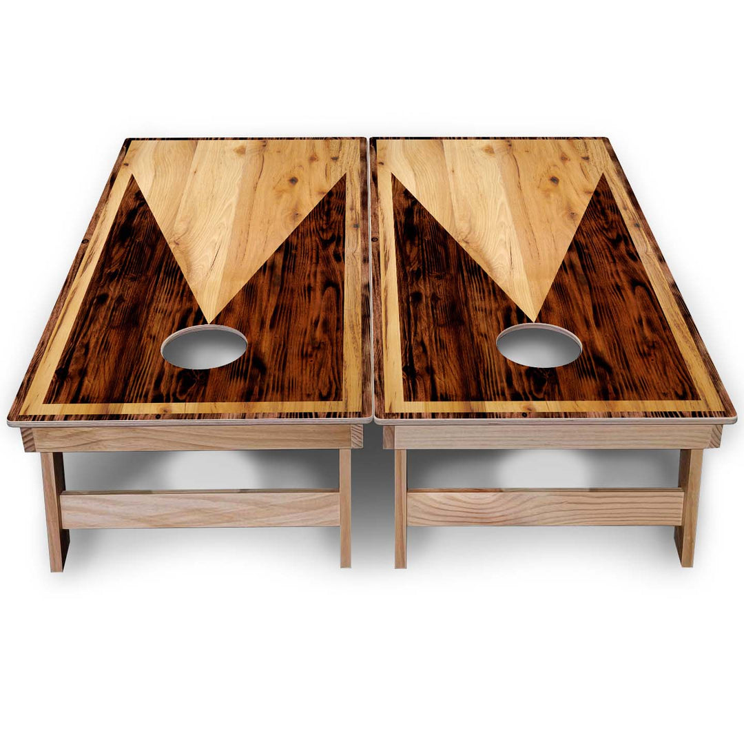 Wooden Triangle Cornhole Boards - Backyard Series