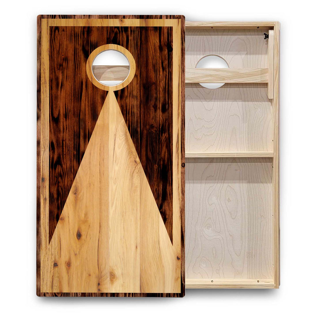 Wooden Triangle Cornhole Boards - Backyard Series