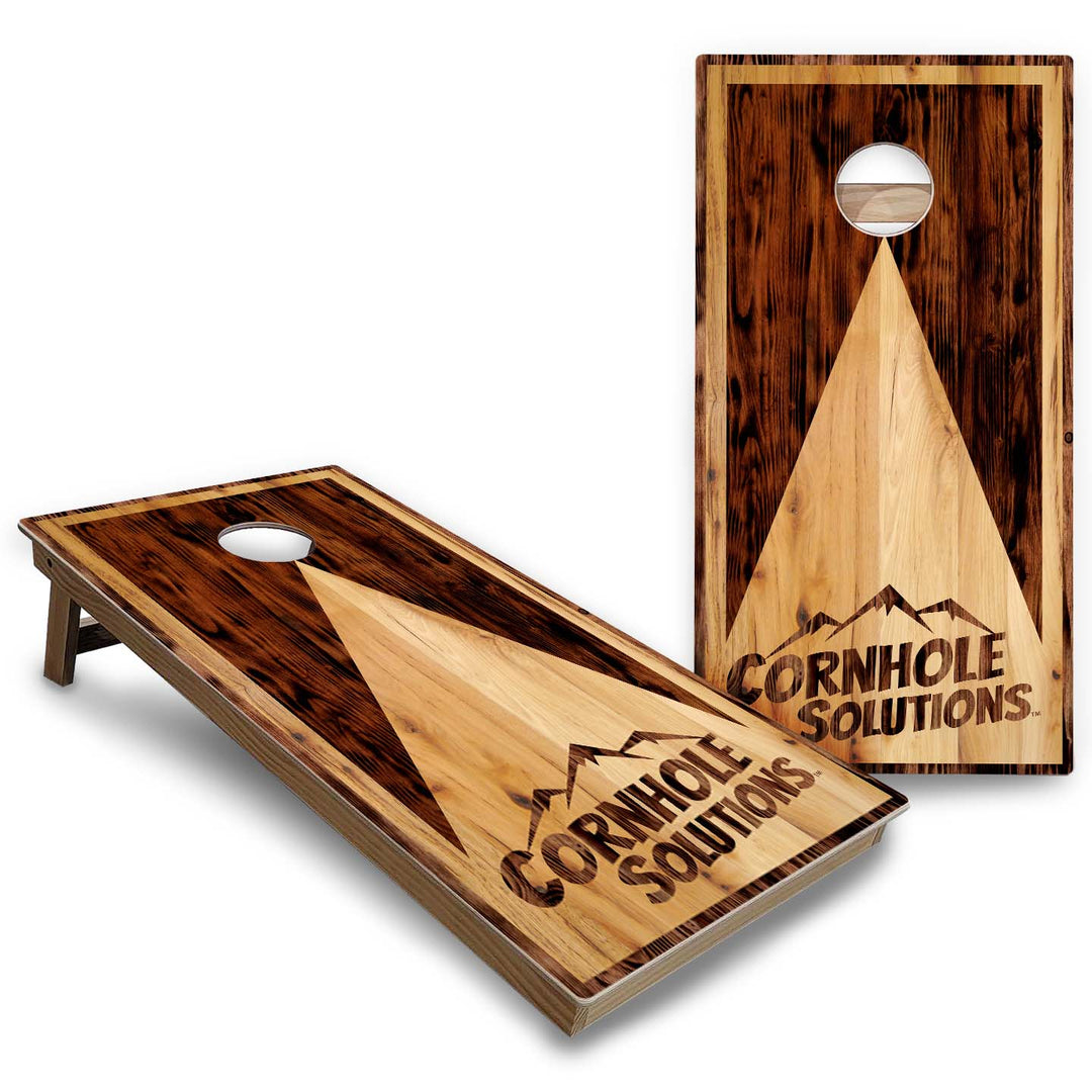 Wooden Triangle Cornhole Boards - Backyard Series