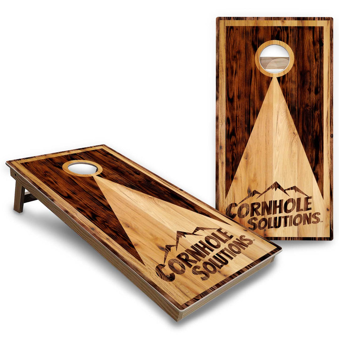 Wooden Triangle Cornhole Boards - Backyard Series