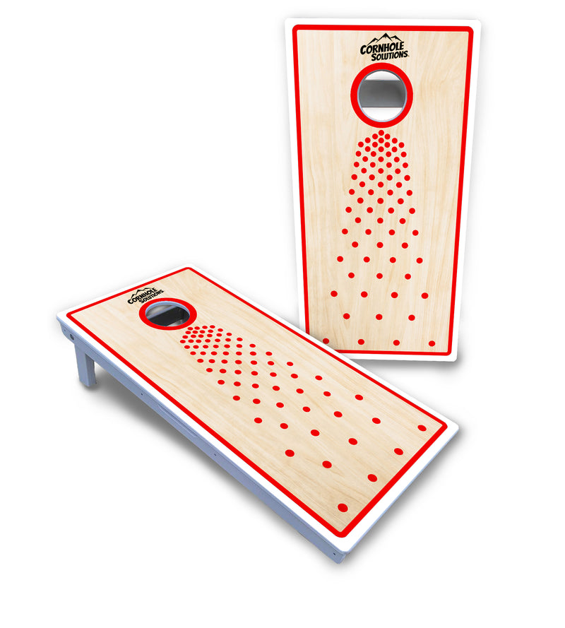 Waterproof - CS Basic Pop Design - All Weather Boards "Outdoor Solution" 18mm(3/4")Direct UV Printed - Regulation 2' by 4' Cornhole Boards (Set of 2 Boards) Double Thick Legs, with Leg Brace & Dual Support Braces!