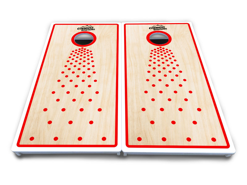 Waterproof - CS Basic Pop Design - All Weather Boards "Outdoor Solution" 18mm(3/4")Direct UV Printed - Regulation 2' by 4' Cornhole Boards (Set of 2 Boards) Double Thick Legs, with Leg Brace & Dual Support Braces!