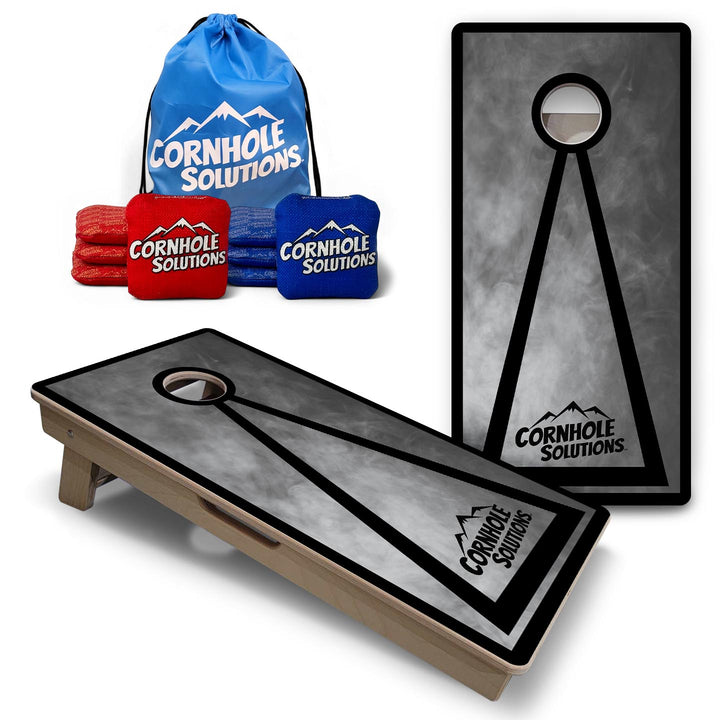 Smoke Triangle - Vacation Cornhole Board Set (16" x 32") with 8 Mini Bags
