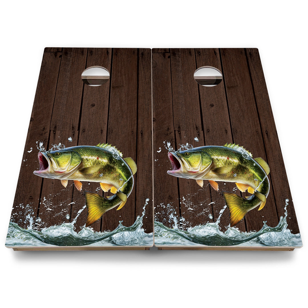 Colorful Deer & Fish Cornhole Boards - Backyard Series