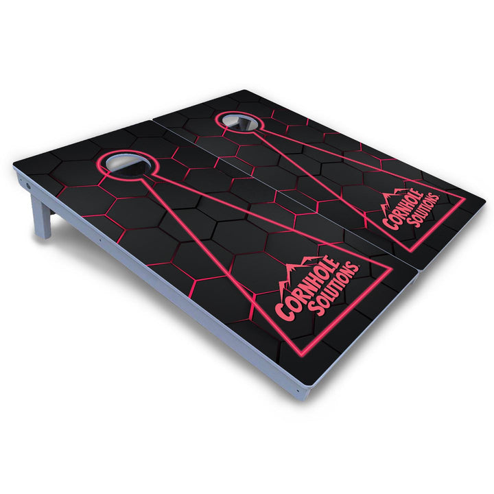 Glow Hole Black Cornhole Boards - All Weather Series