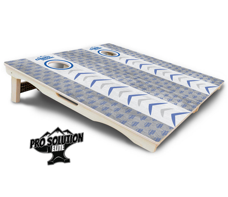 Pro Solution Elite - CS Runway Design Options - Professional Tournament Cornhole Boards 3/4" Baltic Birch - Zero Bounce Zero Movement Vertical Interlocking Braces for Extra Weight & Stability +Double Thick Legs +Airmail Blocker