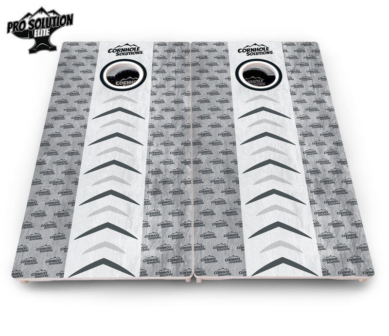 Pro Solution Elite - CS Runway Design Options - Professional Tournament Cornhole Boards 3/4" Baltic Birch - Zero Bounce Zero Movement Vertical Interlocking Braces for Extra Weight & Stability +Double Thick Legs +Airmail Blocker