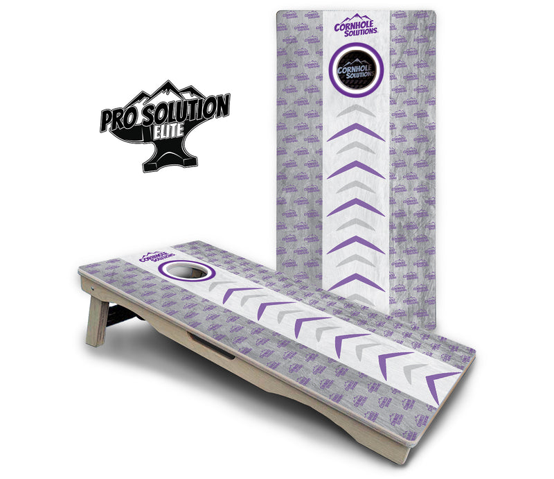 Pro Solution Elite - CS Runway Design Options - Professional Tournament Cornhole Boards 3/4" Baltic Birch - Zero Bounce Zero Movement Vertical Interlocking Braces for Extra Weight & Stability +Double Thick Legs +Airmail Blocker