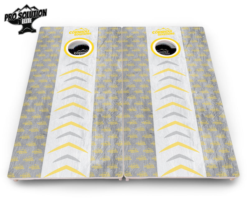 Pro Solution Elite - CS Runway Design Options - Professional Tournament Cornhole Boards 3/4" Baltic Birch - Zero Bounce Zero Movement Vertical Interlocking Braces for Extra Weight & Stability +Double Thick Legs +Airmail Blocker