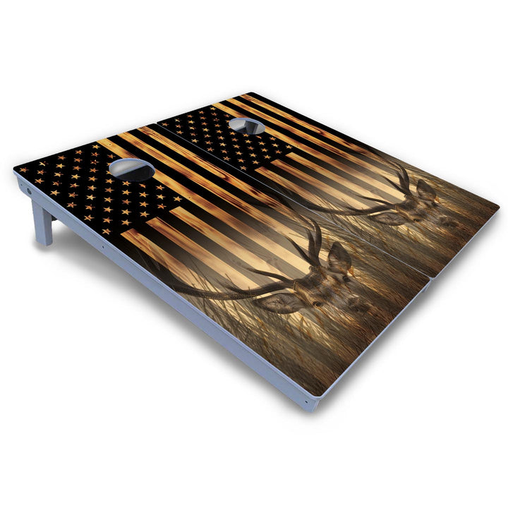 Hidden Deer & Fish Cornhole Boards - All Weather Series