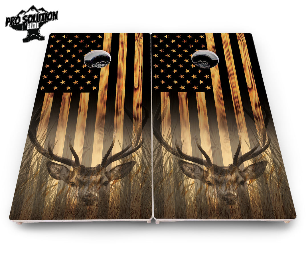 Hidden Deer & Fish Cornhole Boards - Pro Solution Elite Series