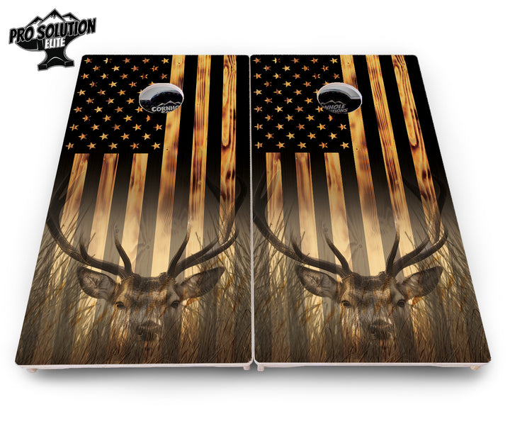 Hidden Deer & Fish Cornhole Boards - Pro Solution Elite Series