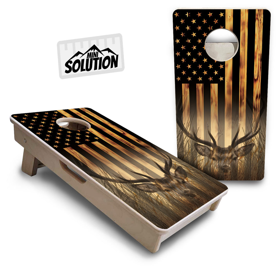 Hidden Deer & Fish - Mini or Vacation Size Cornhole Boards