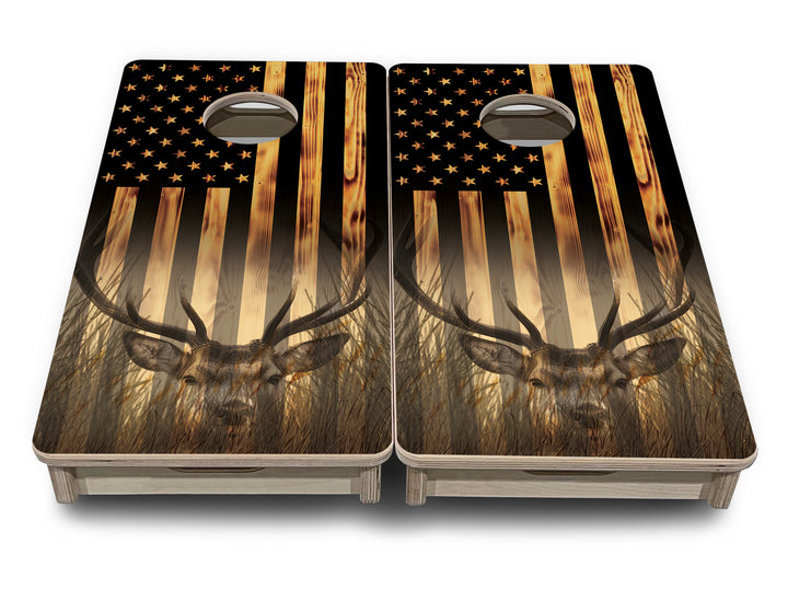 Hidden Deer & Fish - Mini or Vacation Size Cornhole Boards