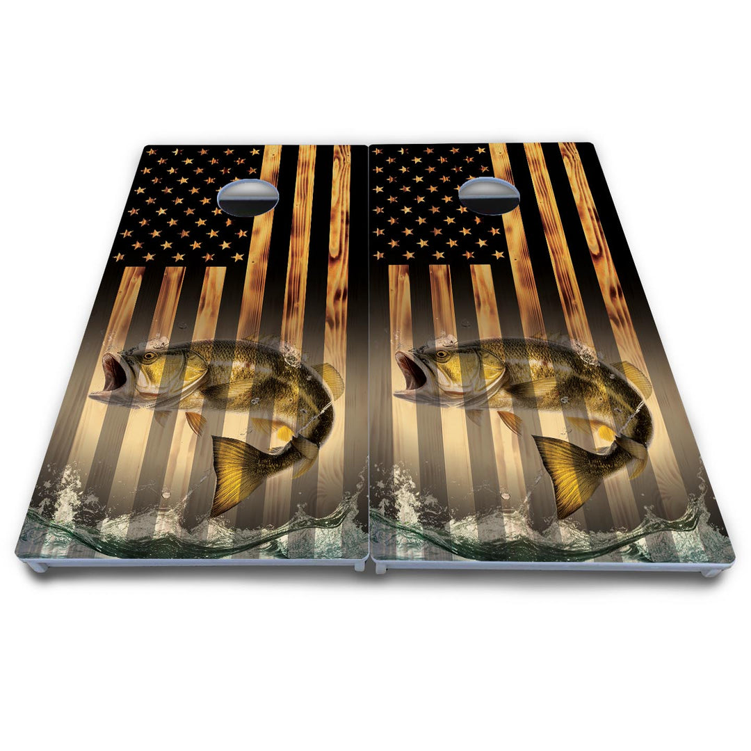 Hidden Deer & Fish Cornhole Boards - All Weather Series