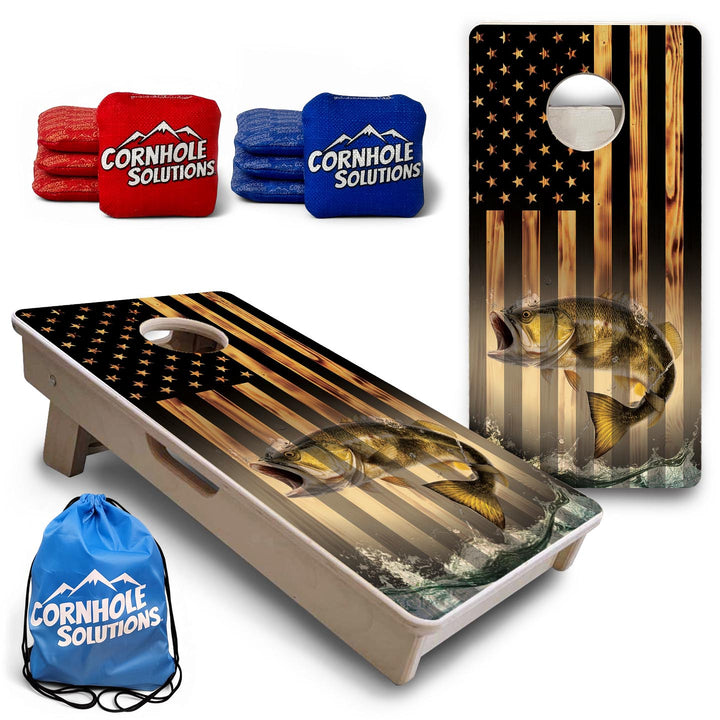 Hidden Fish - Mini or Vacation Size Cornhole Boards