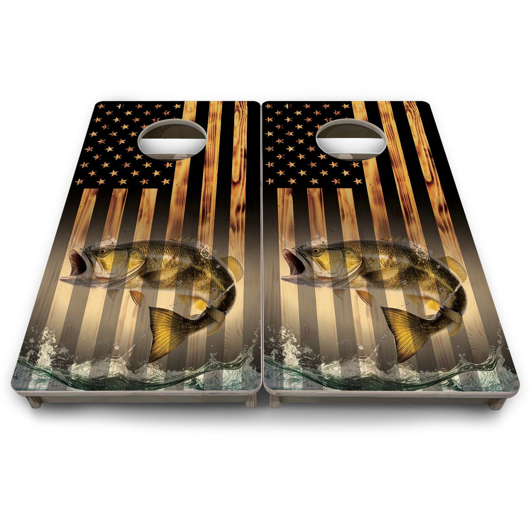 Hidden Fish - Mini or Vacation Size Cornhole Boards