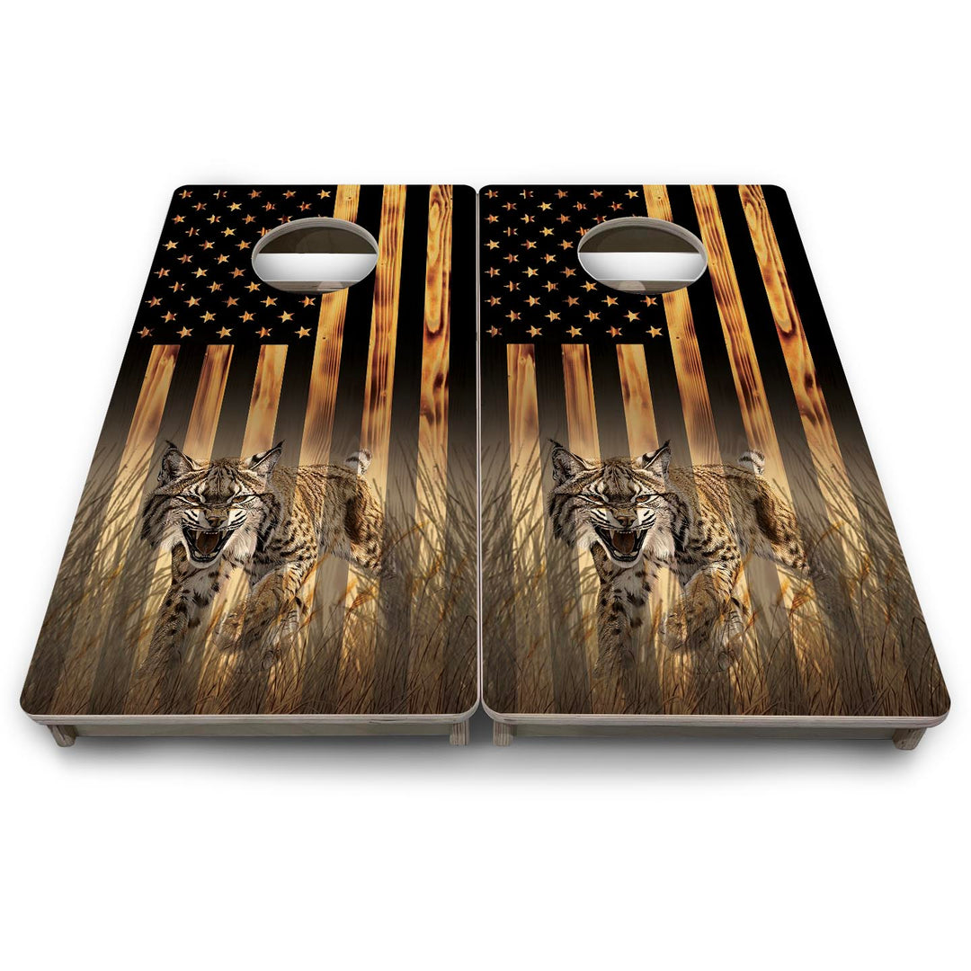 Hidden Bobcat - Mini or Vacation Size Cornhole Boards