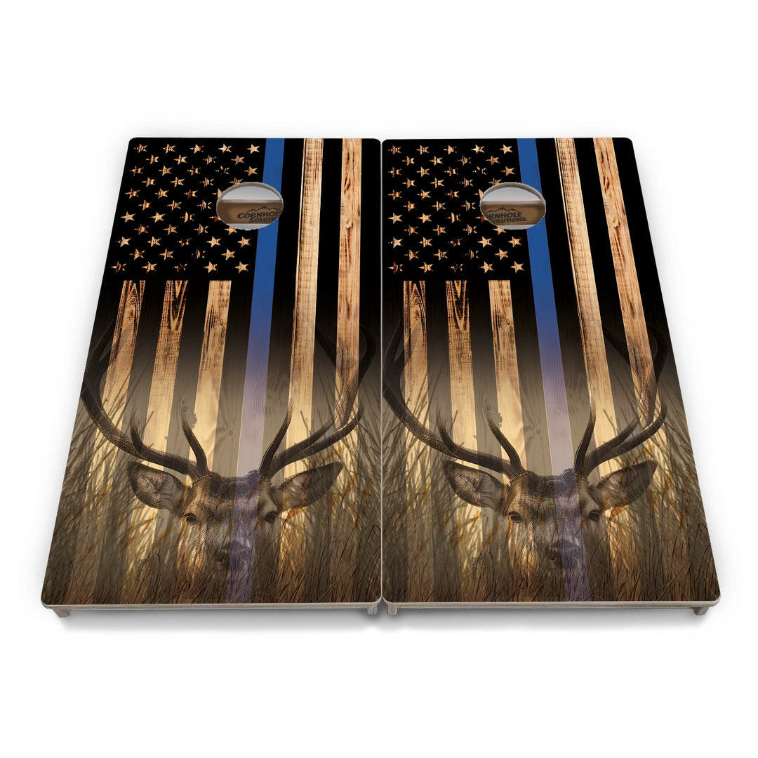 First Responder Rustic Flag Cornhole Boards – Tournament Series